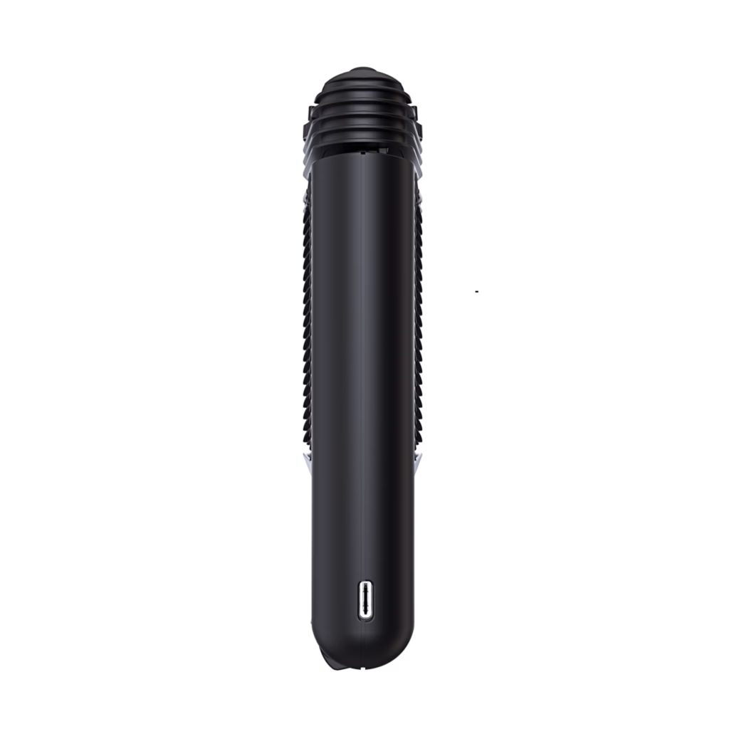 Side view of the Mighty Medic Plus vaporiser showing its charging port