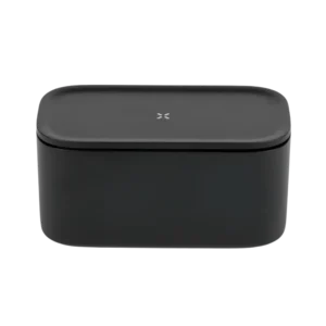 Goody Glass large stash jar closed, front top view